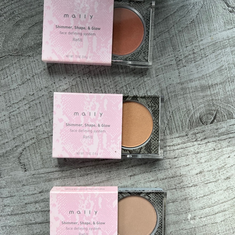 NEW IN BOX Mally Shimmer Shape And Glow Face Defining System Refill Choose Shade